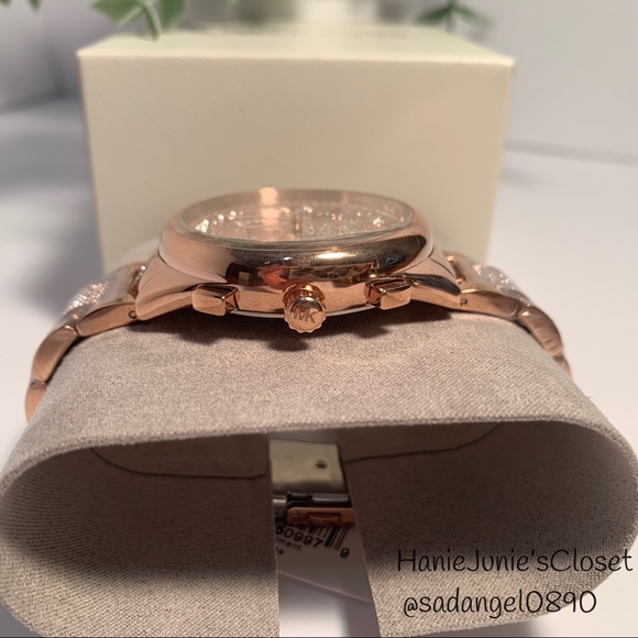 Michael Kors Janelle PaveRhinestoneRoseGold Watch main image 4